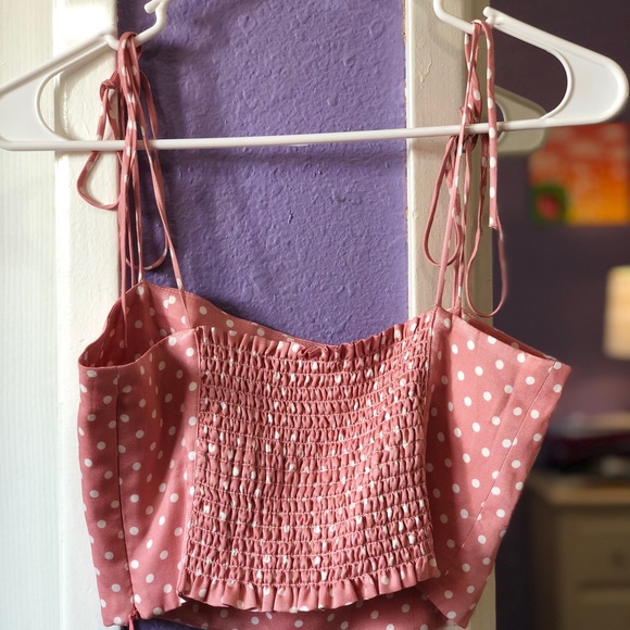 SOLD - ZARA Pink Polka Dot Set - Picture 3 of 8